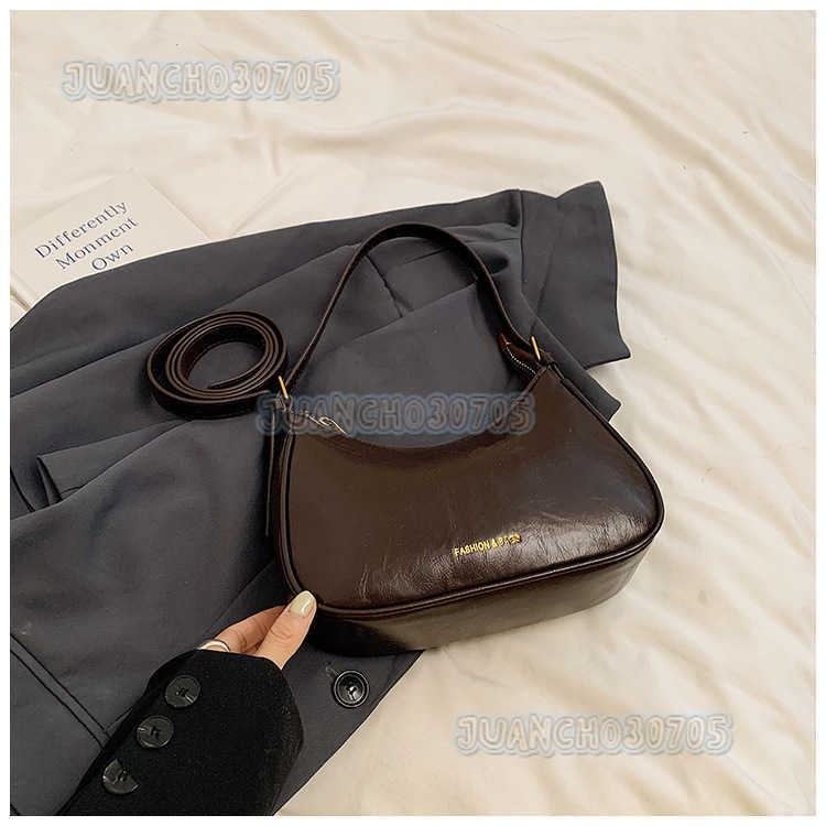 Minimalist Underarm Bag Textured Bag 2024 New Fashion Womens Trendy Shoulder Bag Baguette Dumpling Bag H250809