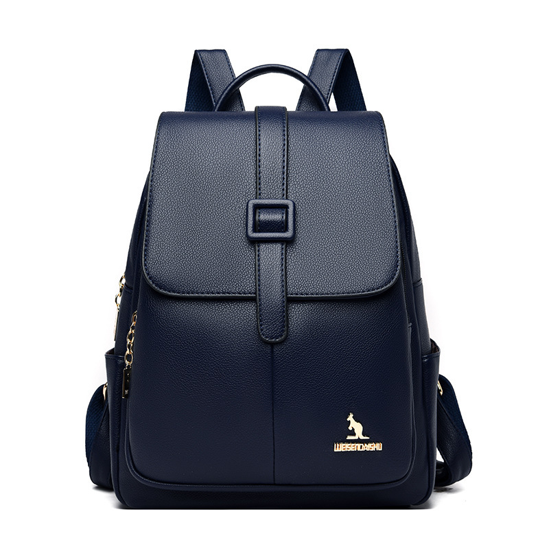 Soft Leather Backpack for Women, New Korean Style, Versatile Large Capacity Women's Backpack, Travel Mommy Bag, Student School Bag ddmymoon