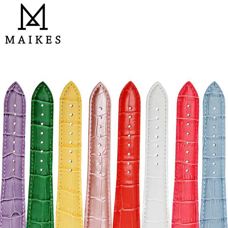 Good Quality Fashion Green Watch Strap Women Men 14mm 16mm 18mm 20mm 22 mm Genuine Leather Watch Band For Casio Watch Bracelet W250811