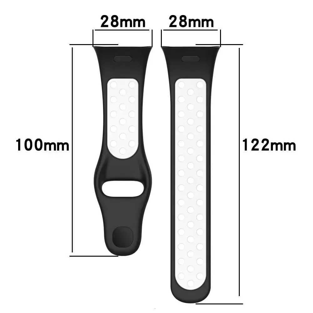 Silicone Watch Strap For Redmi Watch 3 Two-Color Breathable Smart Watchband Replacement Bracelet for Redmi Watch 3 W250811