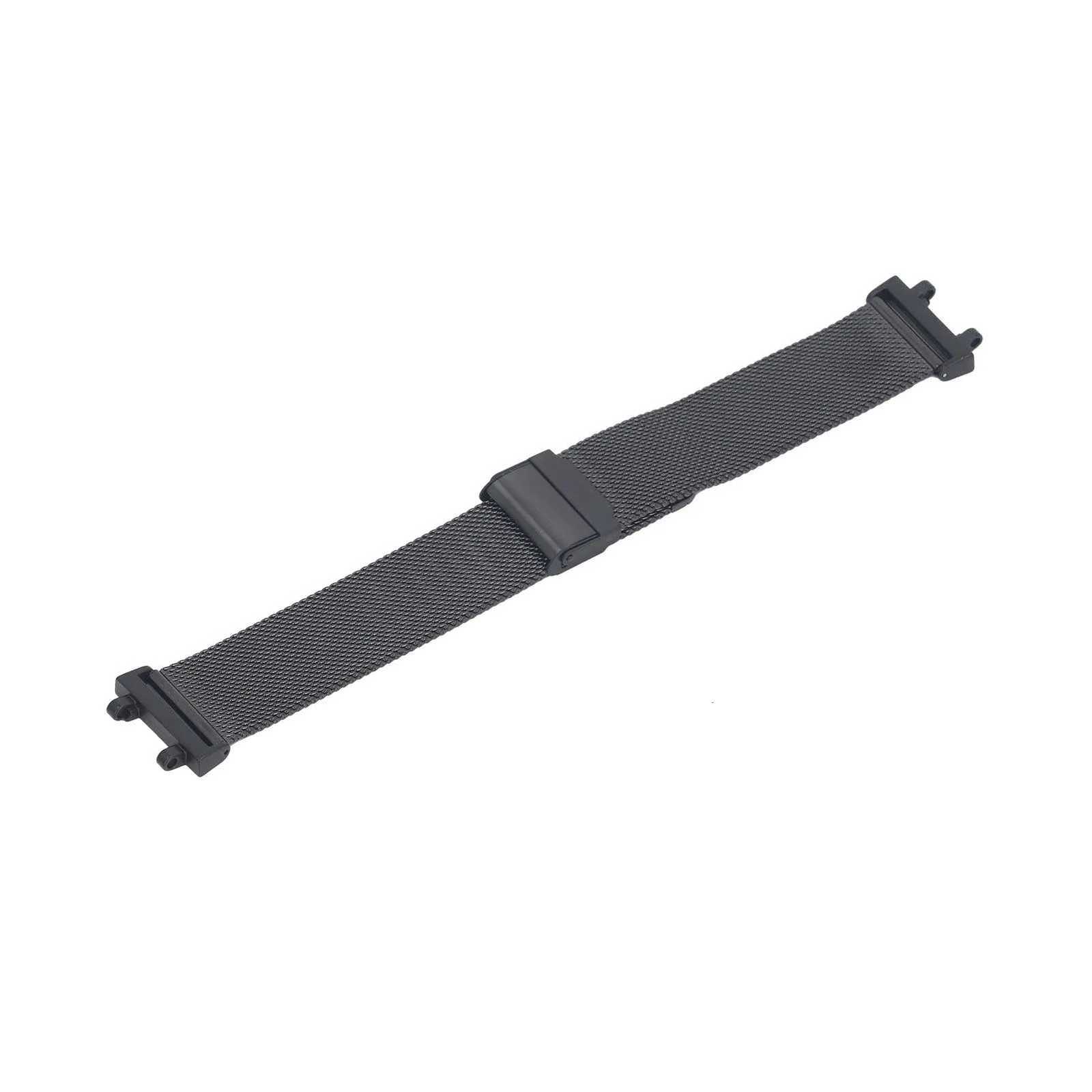 Mesh Watch Band Professional Stylish Simple Polished Adjustable Metal Watch Strap with Buckle for Amazfit Active Edge A2212Black W250811