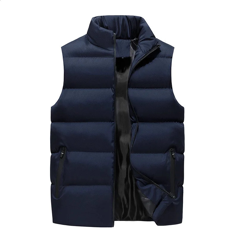 Soft Padded Waistcoat Men Lightweight Waistcoat Stylish Mens Winter Vest Warm Windproof Sleeveless Outerwear with for Outdoor 250809