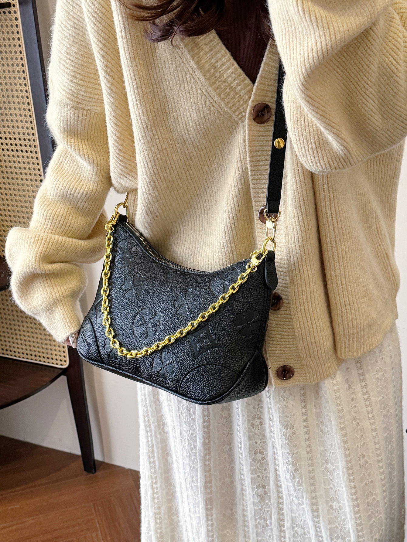 free shipping designer bags Luxury Bags Retro color-blocking classic printed Korean-style trendy women's bag with exquisite patterns