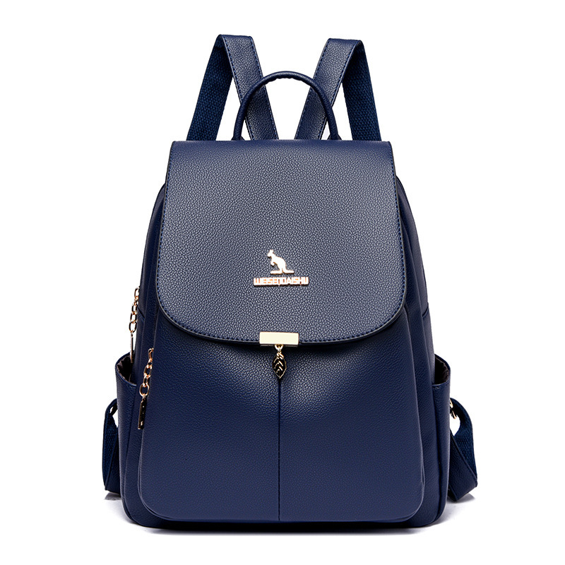 Soft Leather Women 2025 New High-end Casual Large Capacity Backpack Fashion Travel Student School Bag ddmymoon