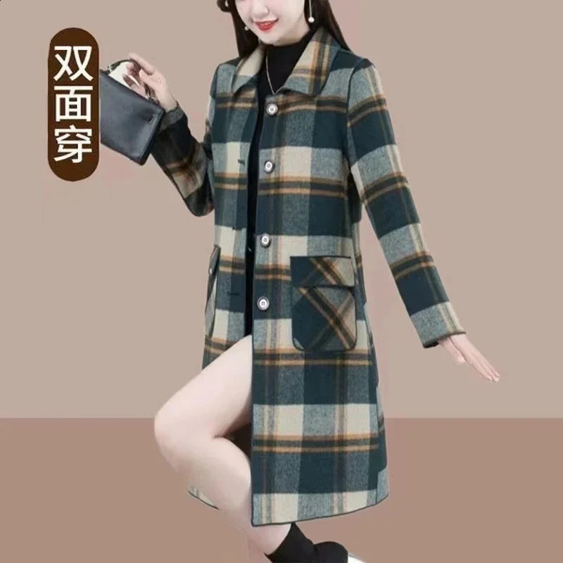 Fashion Large Lapel Loose Ladies Outerwear Comfortable Temperament Female Wool Jacket Autumn Winter Women Woolen Coat 250805