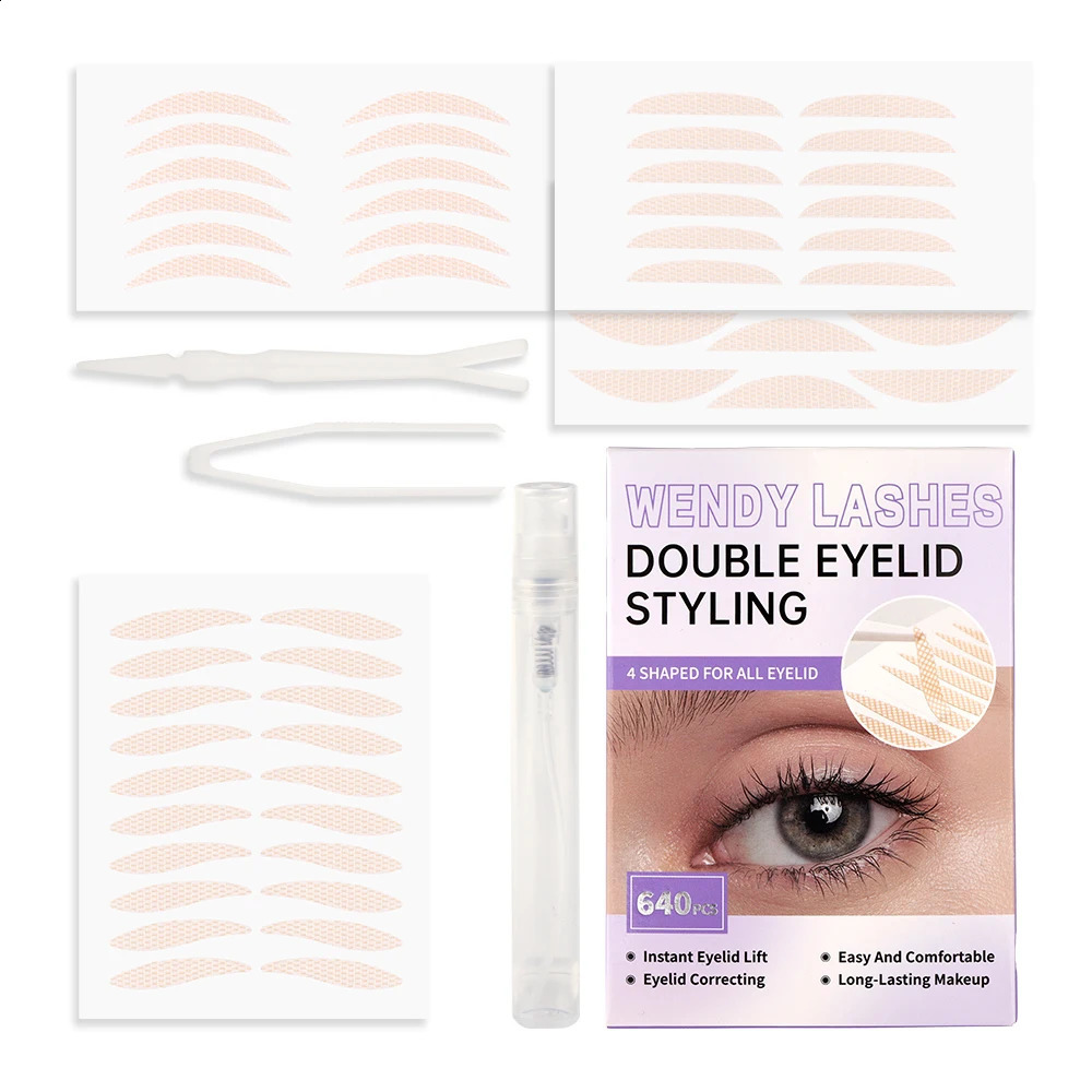 Wendy Lashes Double Eyelid Tape Sticker Self 600Pcs /1000Pcs Adhesive Eyelid Tape Stickers Makeup Clear Beige Invisible Tool 250807