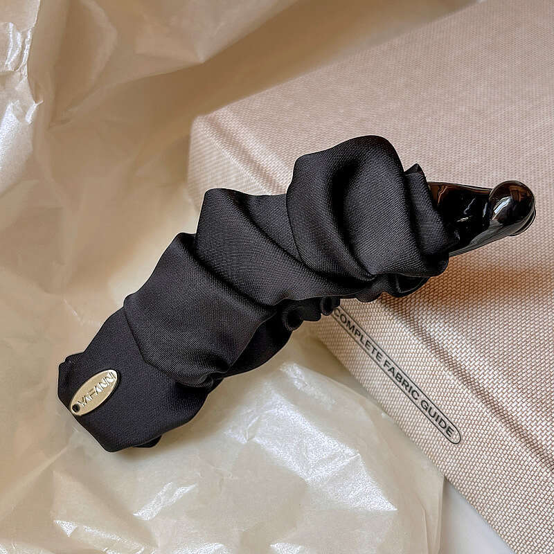 Pleated Fabric Banana for Women 2025 New Style High-end Fashionable Back of Head Clip Hair Accessory