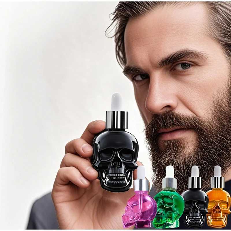 Mens Beard Care Perfume Oil 15ml Gentman Fragrance Long-lasting Fragrance Brand Skull Perfume Portable Fresh Eau De Perfume XJ250811