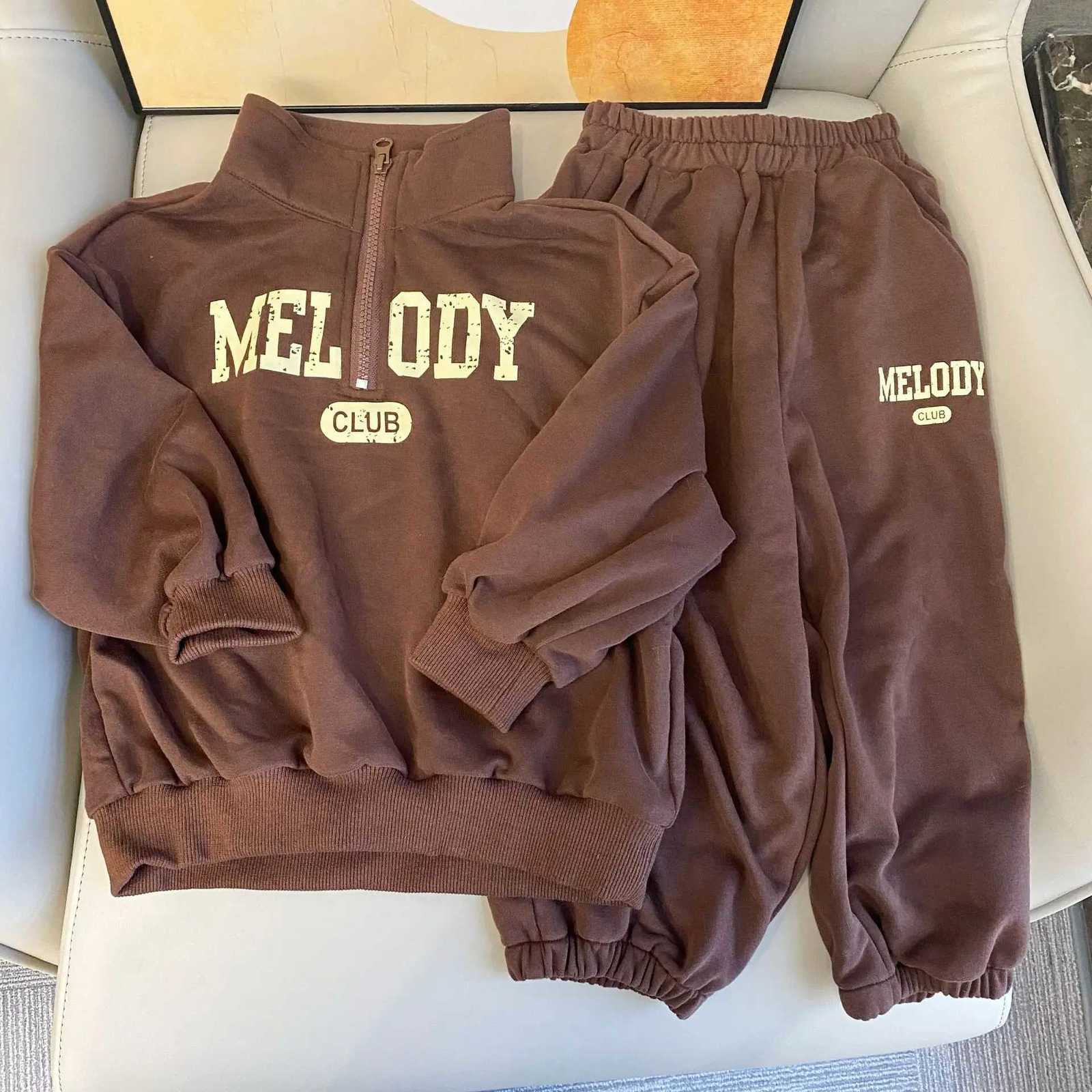 Autumn Baby Boys Sweatshirts Sets Letter Printed Top+Elastic Waist Pants Toddler Boys Sets Outdoor Sport Casual Baby Girls Sets Z250811