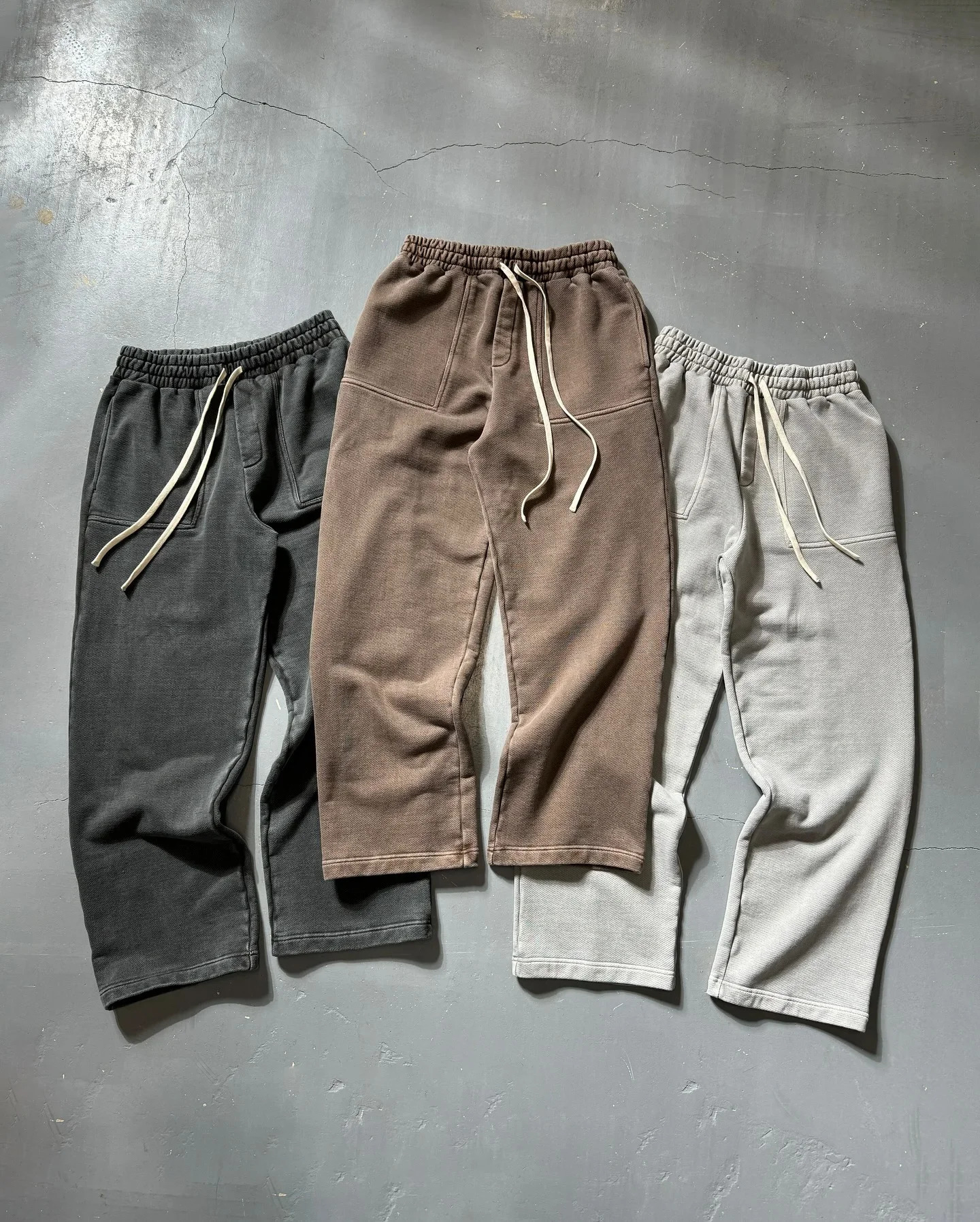 Casual Fashion American Solid Color Cotton Oversized Sweatshirt Men Two Piece Harajuku Joker Slacks Jogging Pants Tracksuits 250809