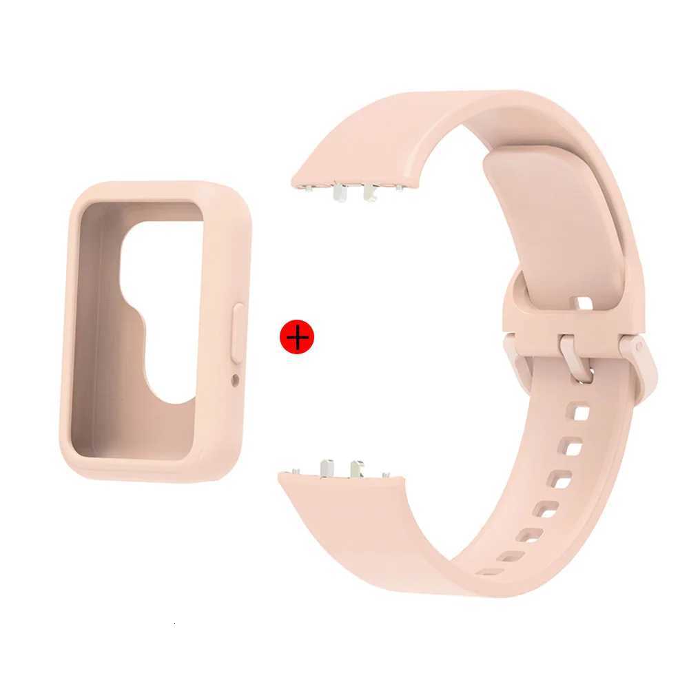 Silicone Strap For Samsung Galaxy Fit 3 Rubber Watchband With Case 2-in-1 Wristband Watch Accessories Correa W250811