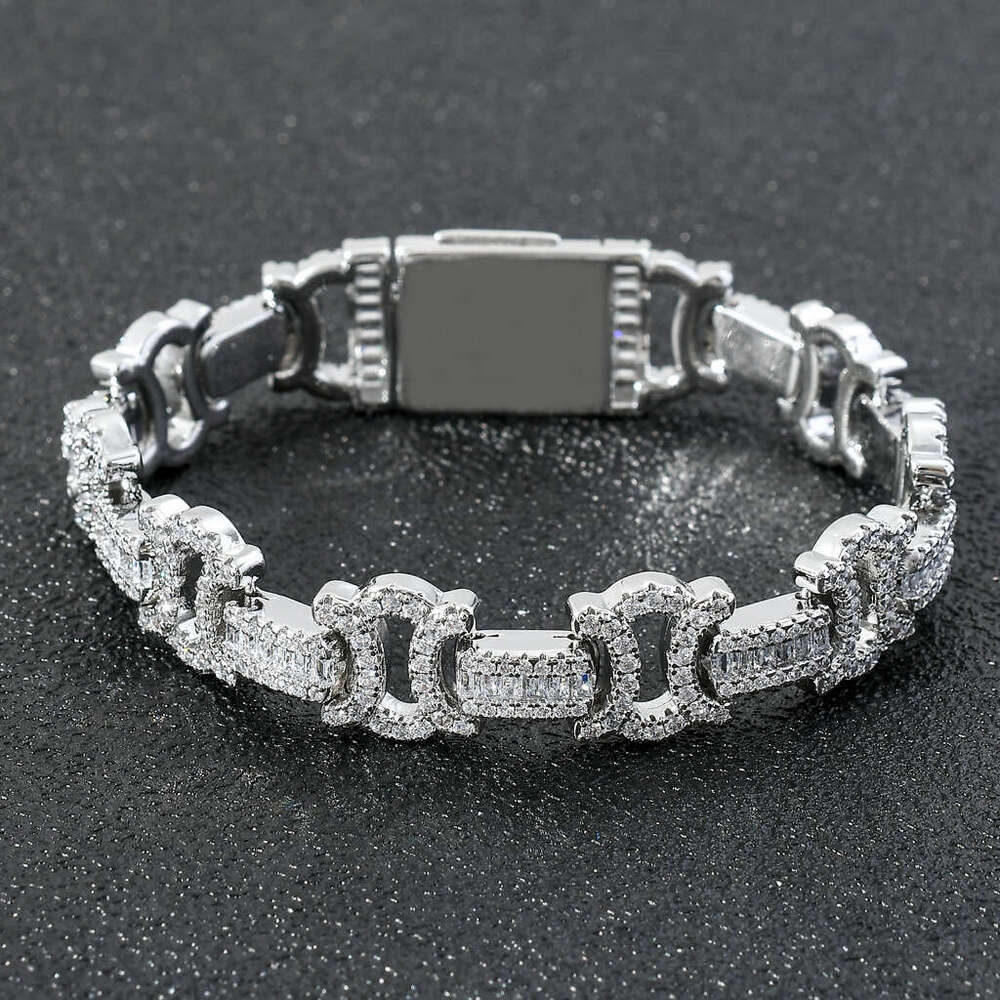 Necklace Bowknot Chain Square Round Mixed Zircon Personality Trendy Men's Hip-Hop Bracelet