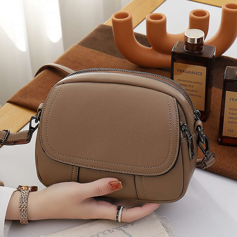 2025 New Fashionable Versatile Soft Leather for Women, Multi-layer Pocket Crossbody Bag, Practical and Super Popular Small Bag