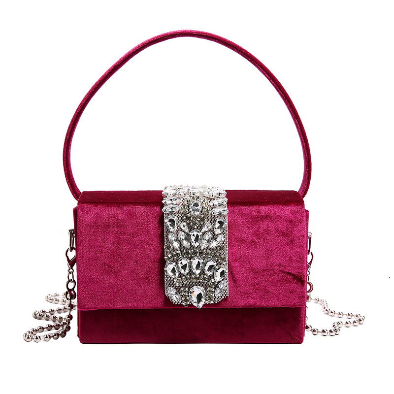 Trendy Bright Diamond Women's Candy Color Fashionable Rhinestone Shoulder Crossbody Small Square Bag ddmymoon