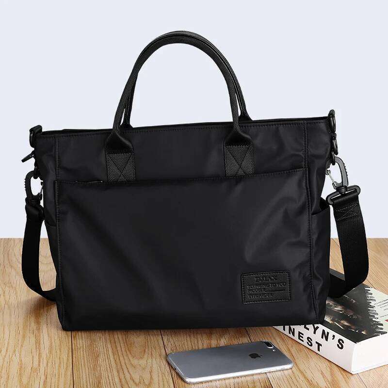 Japanese Style Briefcase Casual Men's Business Nylon Cloth Office Computer Waterproof Shoulder Crossbody Bag Waist Pack