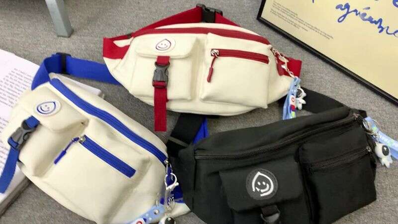 Cool Crossbody Cross Chest Street Trend Student Shoulder Casual Men's Waist Pack Carry-On Bag Strap Pendant