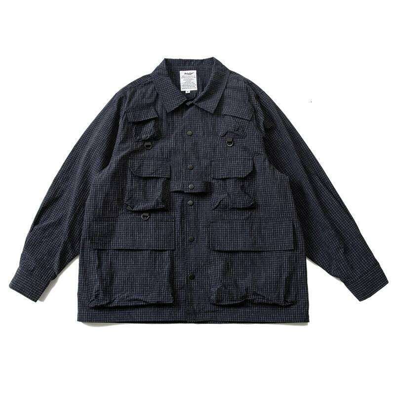 Designer Clothing 2025 Cityboy Multi-Pocket Cargo Jacket Men Outdoor Waterproof Fashion Loose Casual Plaid Jackets Male Women Streetwear Hip Hop Coat