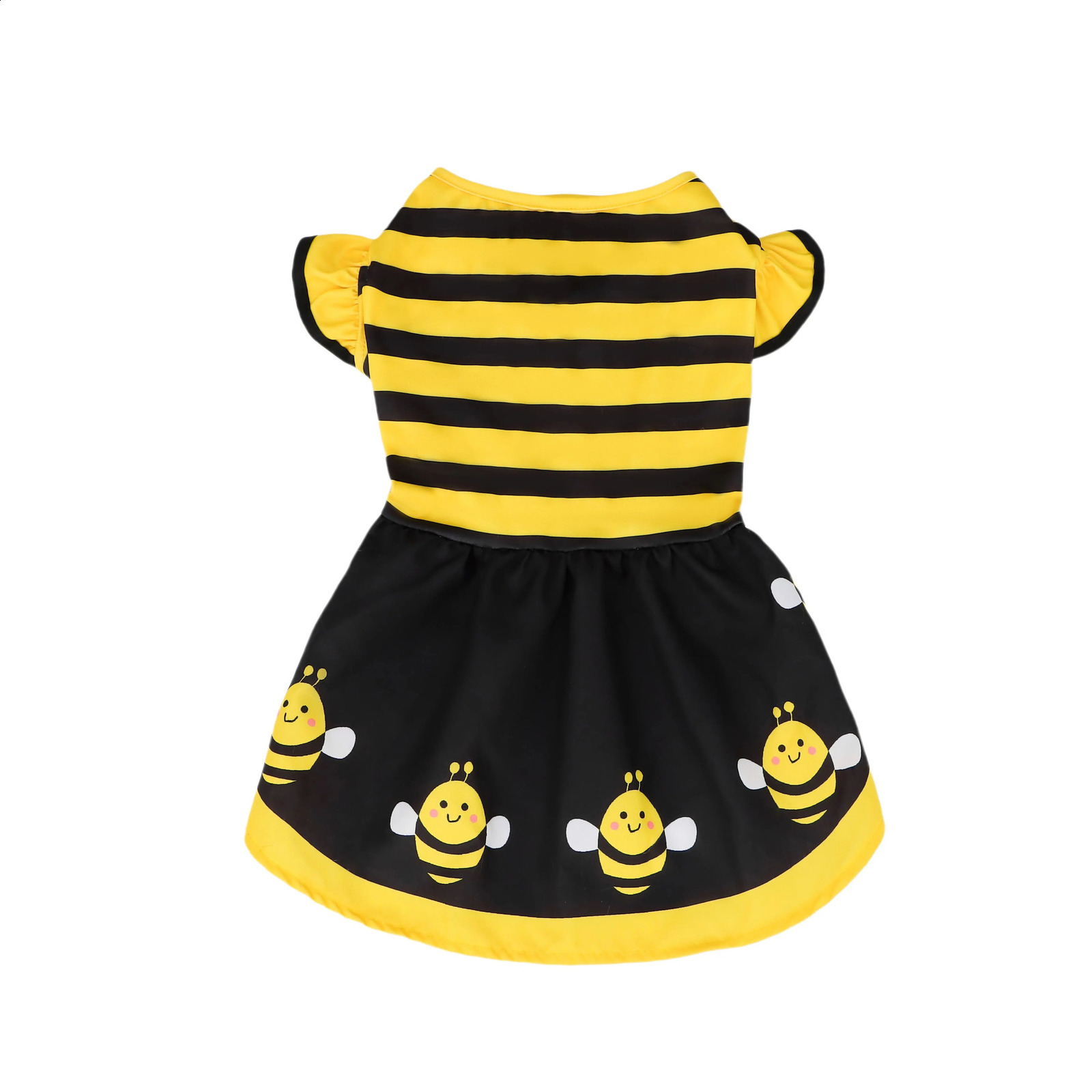 Dog Dress Cute Bee Pet Bee Costumes Yellow Cartoon Bumble Bee Stripes Dog Kitten Cat Puppy Pet Apparel for Party Halloween 250806