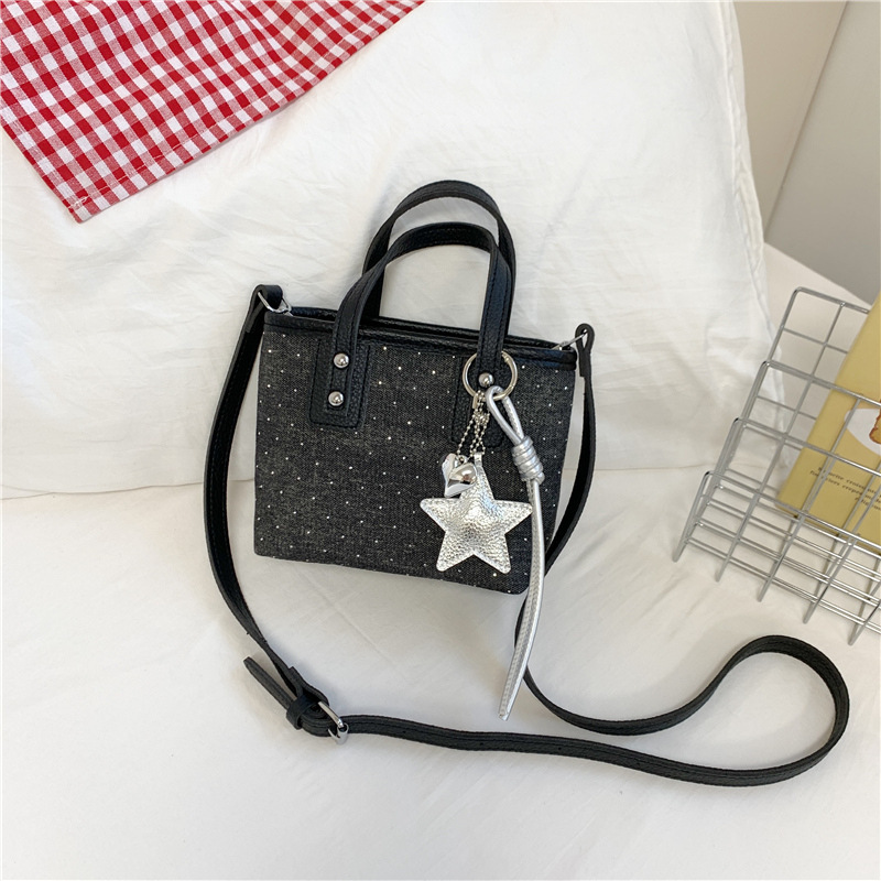 Korean Fashion Tote 2025 Summer New Handbag Starry Sky Single Shoulder Stylish Rhinestone Crossbody Bag for Women ddmymoon