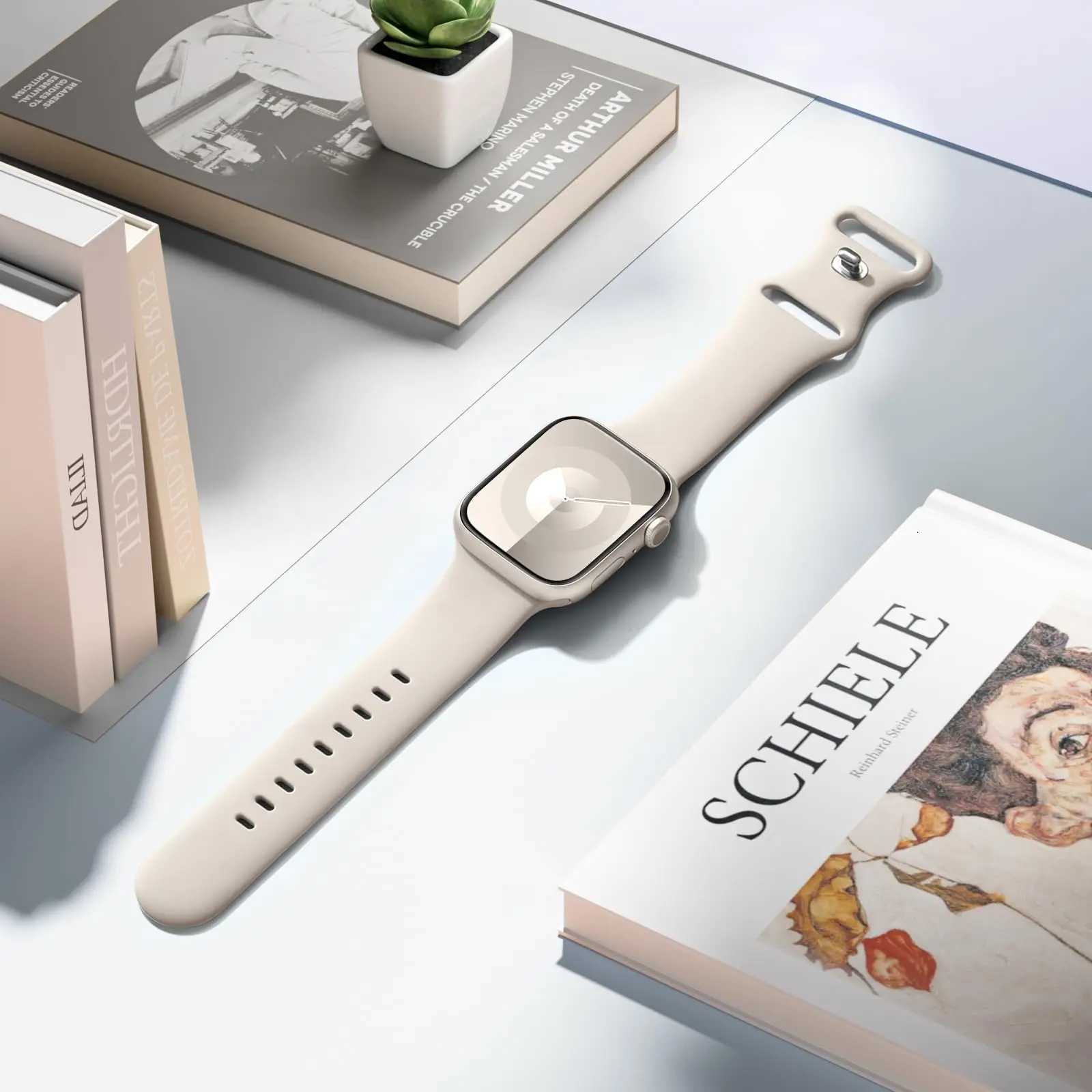 Silicone Strap For Apple Watch Band 40mm 44mm 46mm 45mm 41mm 49mm 38 42 Correa Bracelet iWatch Series 6 Ultra 2 7 8 9 SE 10 Band W250811