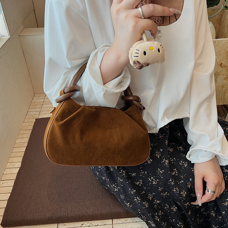 Korean Style for Women, Large Capacity 2025 New Pleated Shoulder High-End Casual Commuter Underarm Bag, Crossbody Bag ddmymoon