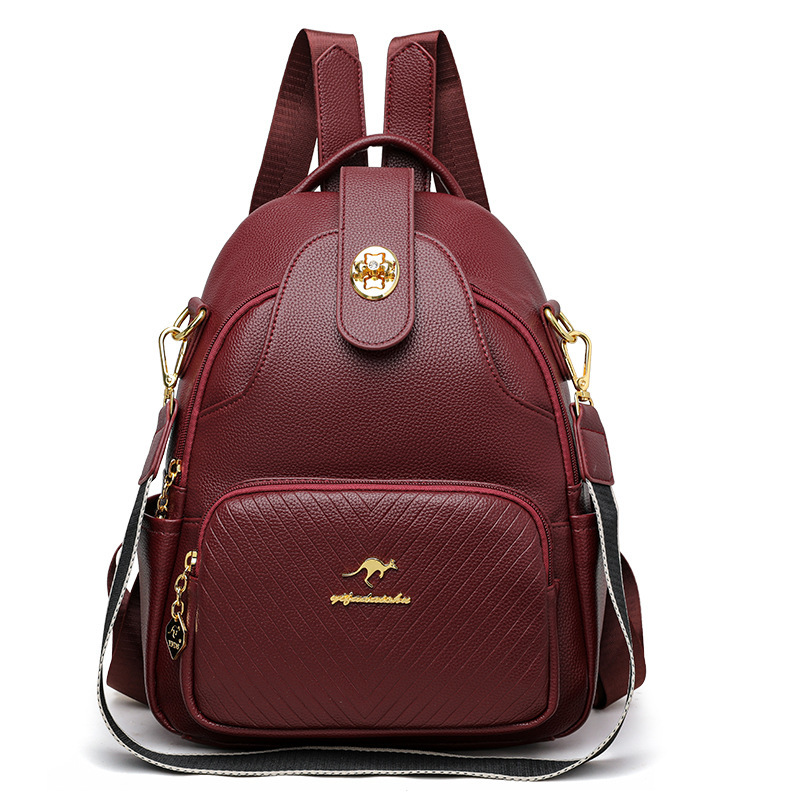 Soft Leather for Women, New Fashionable Multi-Functional Backpack, Outdoor Versatile Backpack ddmymoon