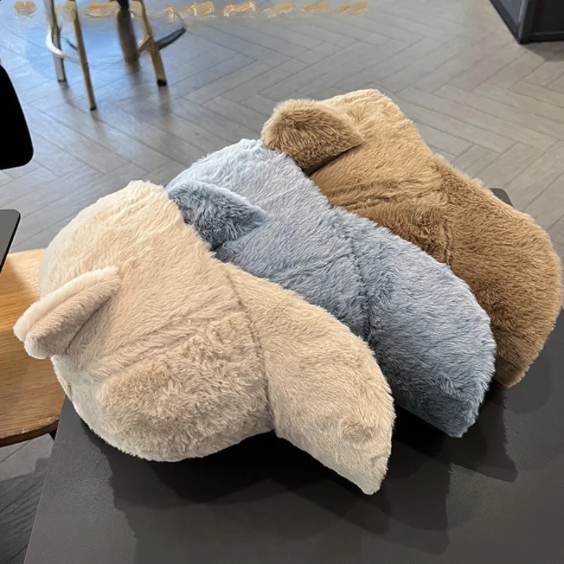 Cat Ears Baseball Cap for Women Autumn Winter Warm Hat Plush Duck Tongue Cap Cartoon Fashion Rebound Cap Adjustable Leisure Hat 250808