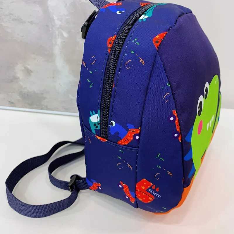Fashionable Cartoon Dinosaur Backpack for Children in Kindergarten with Snack Storage Bag Cute and Practical Kids Schoolbag M250811