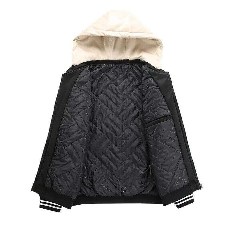 Baseball Hooded Thick Warm Cotton Padded Coat Casual Loose Fashion Winter Jacket Men Windbreakers Size L-Xxxl