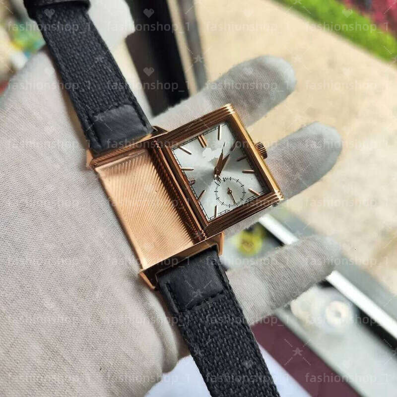 397846J ultra thin 8.9mm 26x40mm 713842J hand winding Quartz movement man men's MEN WATCH SAPPHIRE WATERPROOF Reverso WRISTWATCH business duoface bg5estd