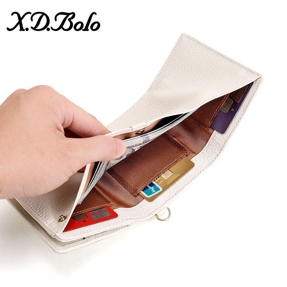New Women's Short Japanese Style Multi-Functional Top Layer Cowhide Coin Purse Keychain Wallet designer wallet B5 B5