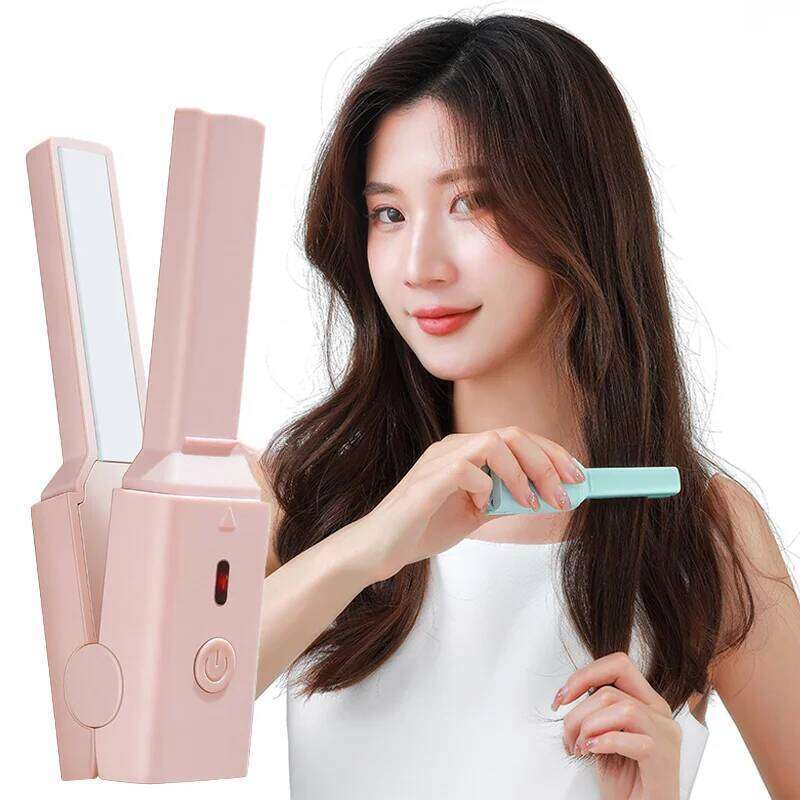 Portable Dual-Use Straightener Mini Curling Splint Women Ceramic Straightening Styling Tools Hair Cuticle Protect