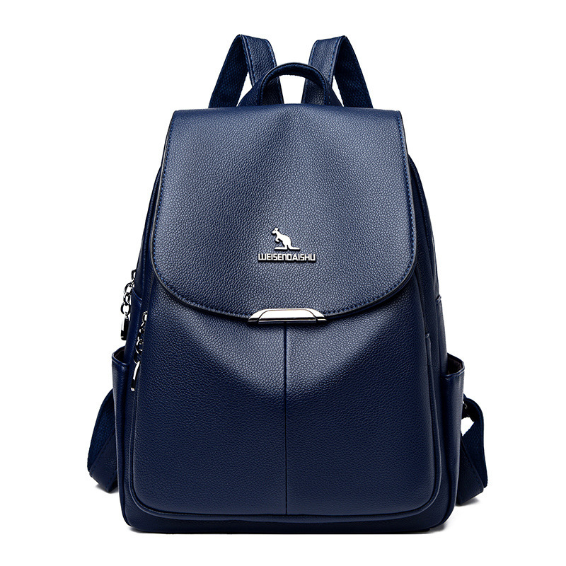 New PU Soft Leather for Women, Large Capacity Travel Bag, Simple Casual Backpack ddmymoon