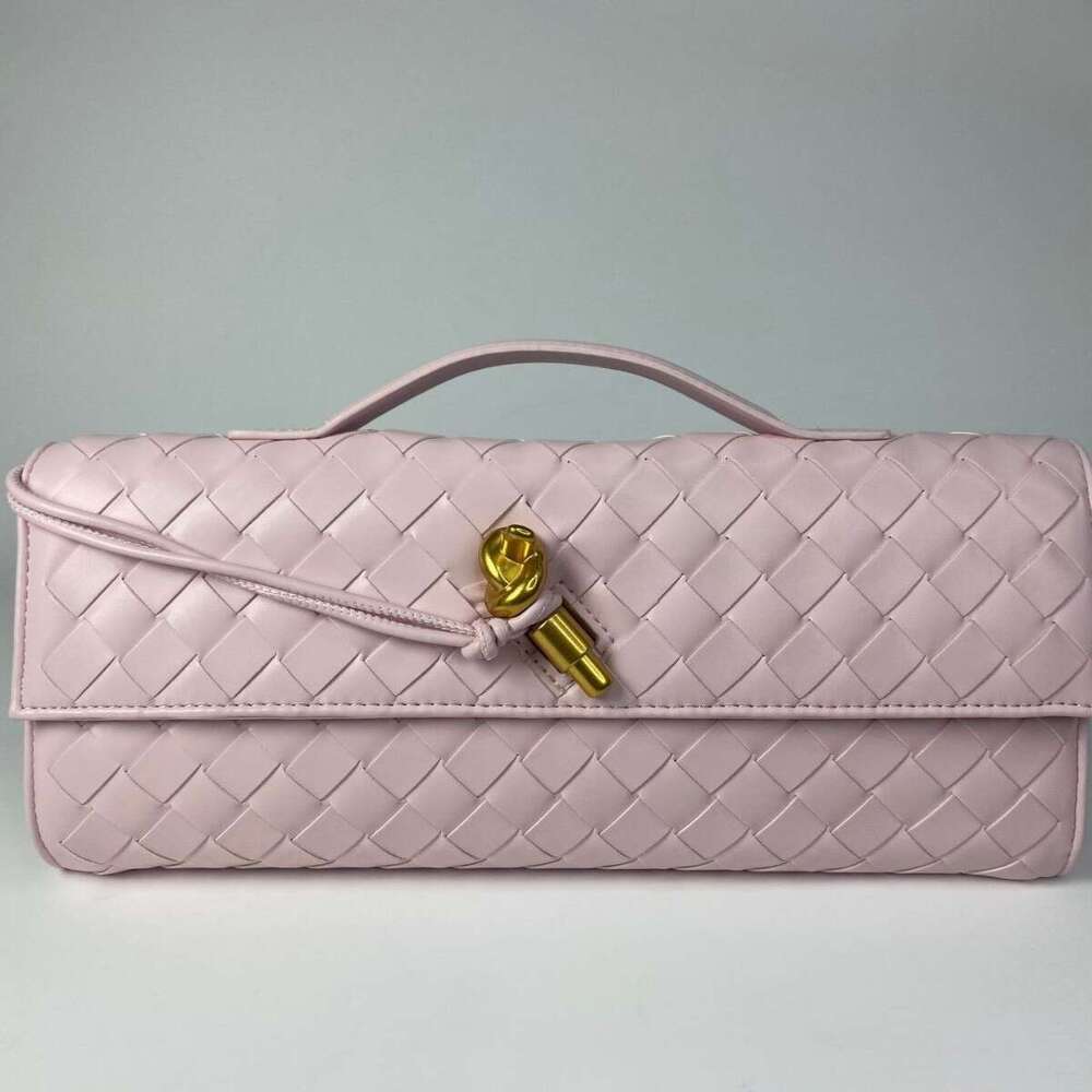 Trendy Spring Summer New Woven Soft Leather Evening Vintage Baguette Accordion Horizontal Handbag Crossbody Bag