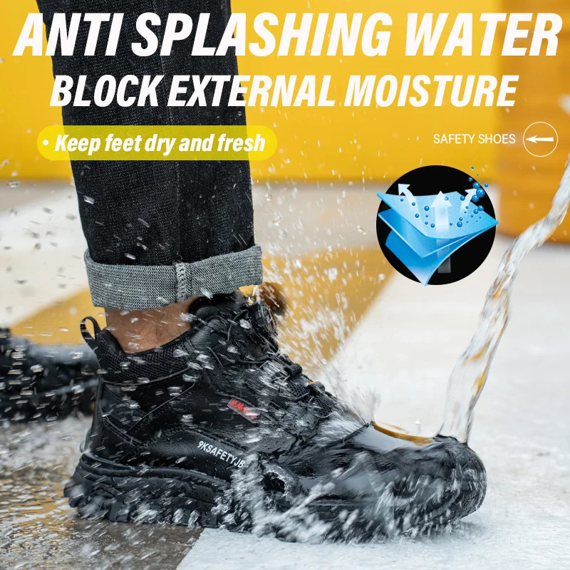 The Fashionable Mens Insulated 6KV Safety Shoes Are Waterproof Puncture Slip Resistant Comfortable and Breathable 250805