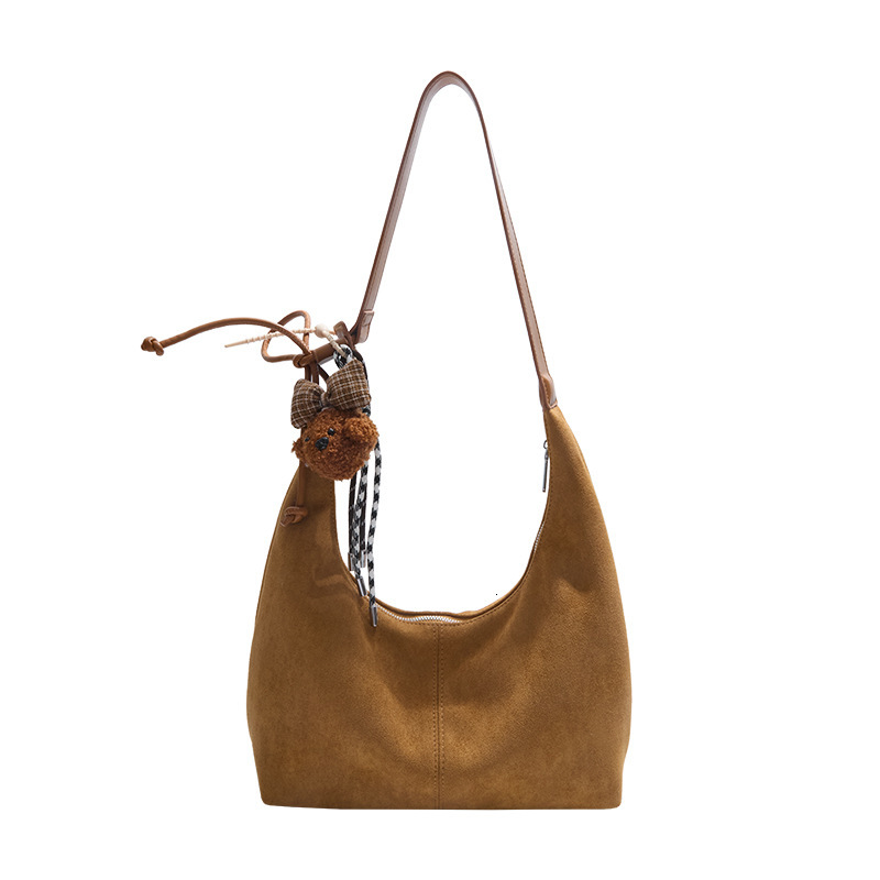 Suede Commuter Large Capacity Crossbody for Women 2025 New Lazy Style Simple Underarm Shoulder Bag ddmymoon