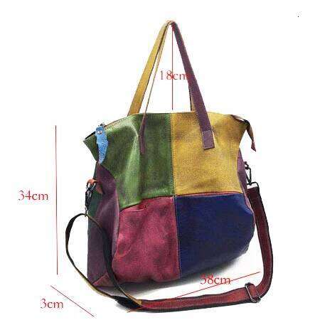 Oversized Cow Genuine Leather Patchwork Big Capacity Overnight Weekender 2025 Women Designer Slouchy Crossbody Bag