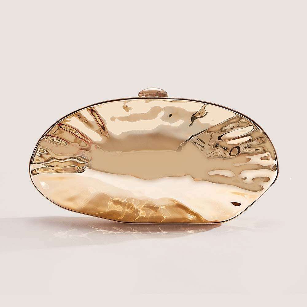 2025 Women's New Single Shoulder Crossbody Irregular Shell Electroplated Fashion Wedding Evening Clutch Bag