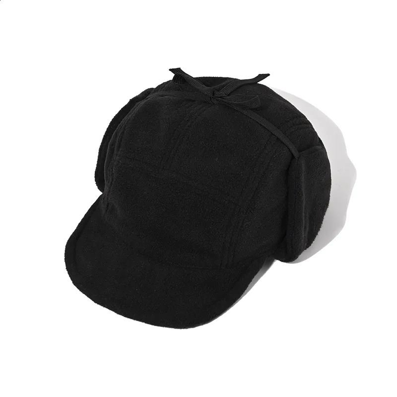 Custom Unisex Color Matching Fleece Bomber Hats Women Warm Lei Feng Hat Winter Ear Protectors Five Panel Baseball Cap 250808