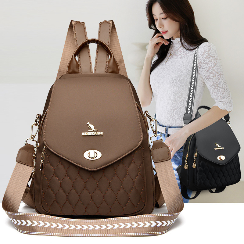 for Women 2025 New Trendy Lightweight Water-Resistant Oxford Cloth Student School Bag Travel Casual Backpack ddmymoon