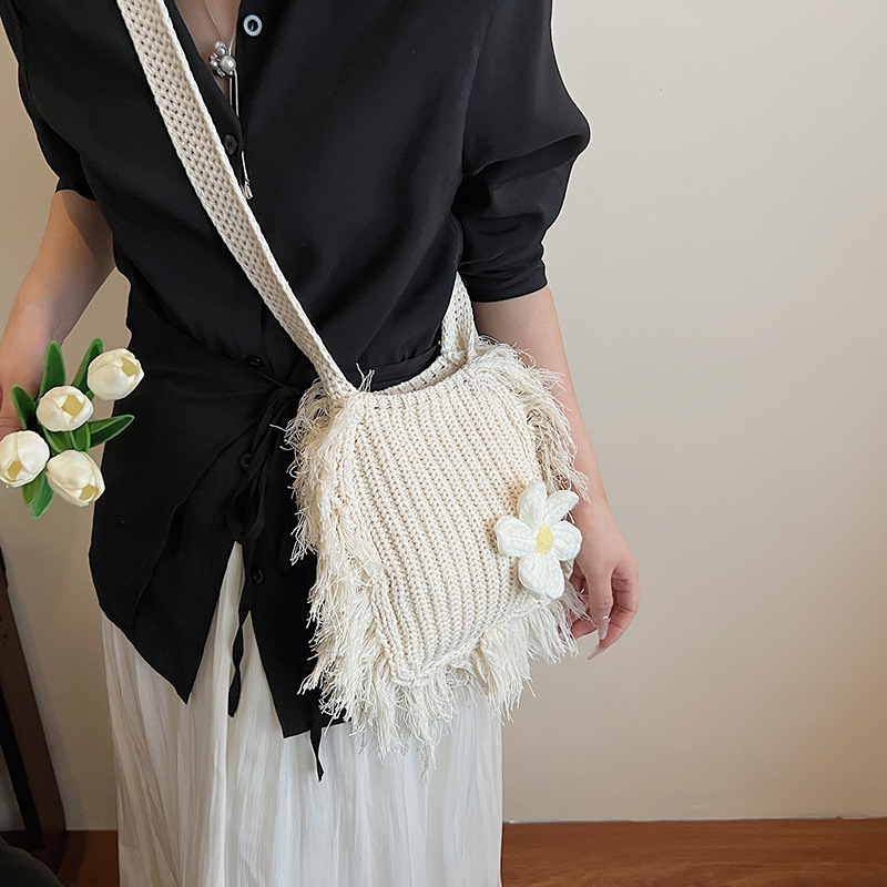 Large Capacity Tote Handwoven 2025 New Forest Style Beach Travel Shoulder Bag ddmymoon