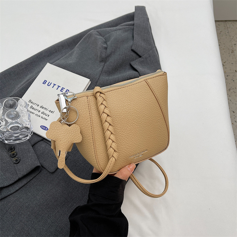 Trendy Lychee Pattern Simple Bucket Crossbody for Women 2023 New Fashion Single Shoulder Internet Celebrity Underarm Bag ddmymoon