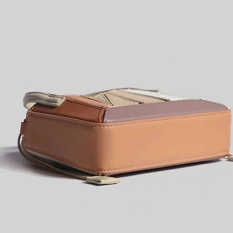 Fashion Sling Bags For Women Designer Handbags And Purses 2023 New In PU Splicing Contrasting Top Handle Crossbody Bag