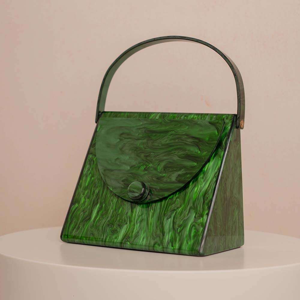 New Pearl Leopard Print Acrylic Bag Tortoiseshell Color Simple Square Evening Clutch for Women