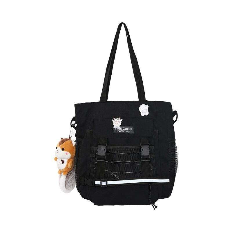 Reflective Workwear Trendy Brand Student Shoulder Men's Backpack Women's Large Capacity Crossbody School Bag