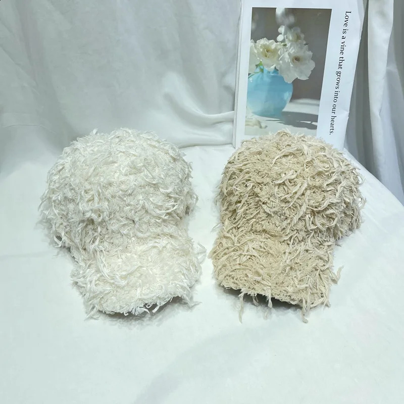 Autumn Winter Faux Fur Plush Warm Thick Baseball Cap Adjustable Winter Fashion Sports Hat 250808