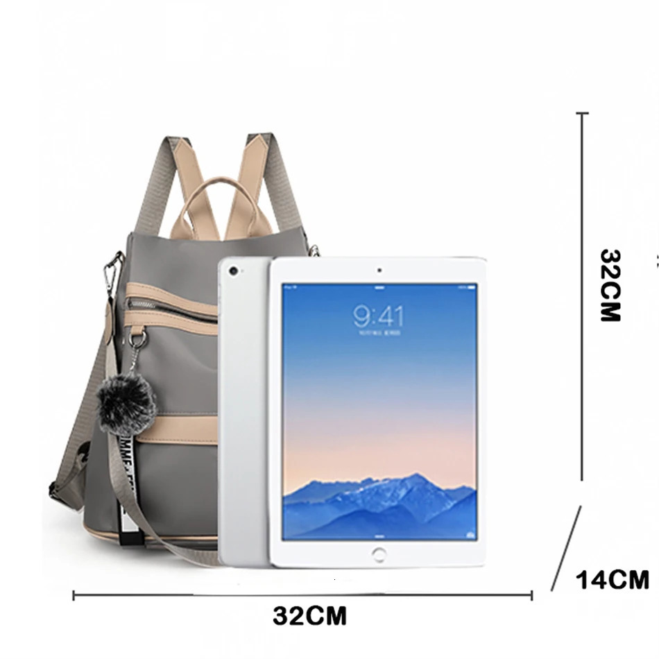 3 In 1 High Quality Antitheft Backpack Women Waterproof Oxford Shoulder Bags School for Teenager Girls Rucksack Travel Bag 250811
