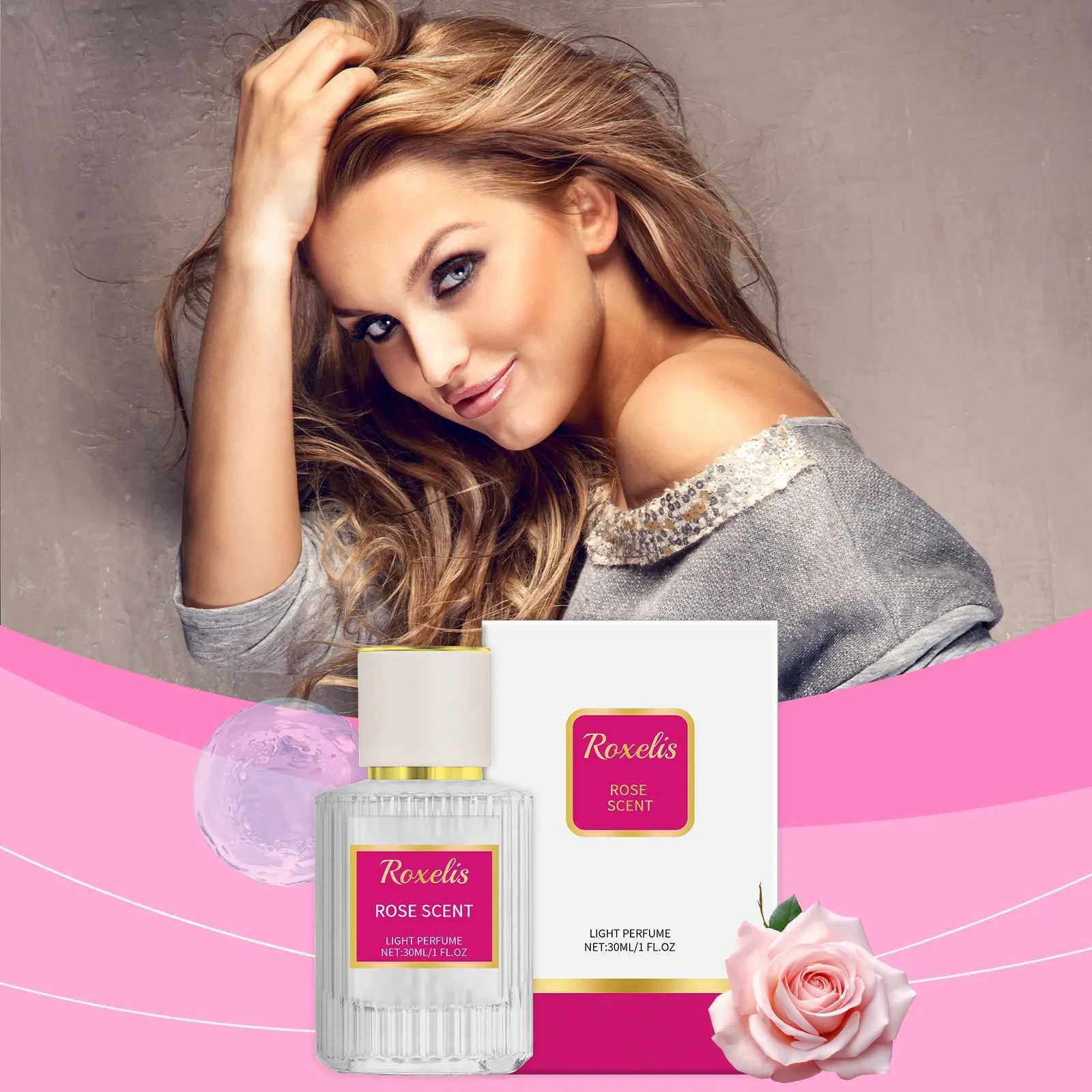 Roxelis 30ml Rose Scent Pheromone Perfume Lasting Fragrance Elegant Lady Gifts Fresh Body Coup Daily Dating Flirting Perfume XJ250811