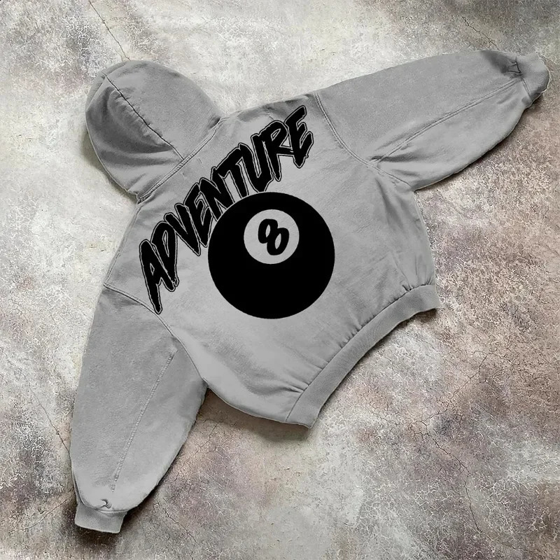 2024 American High Street Alphabet Print Sweatshirt for Men y2k Goth Harajuku Fashion Hoodie Couple casual loose vintage coat 250808
