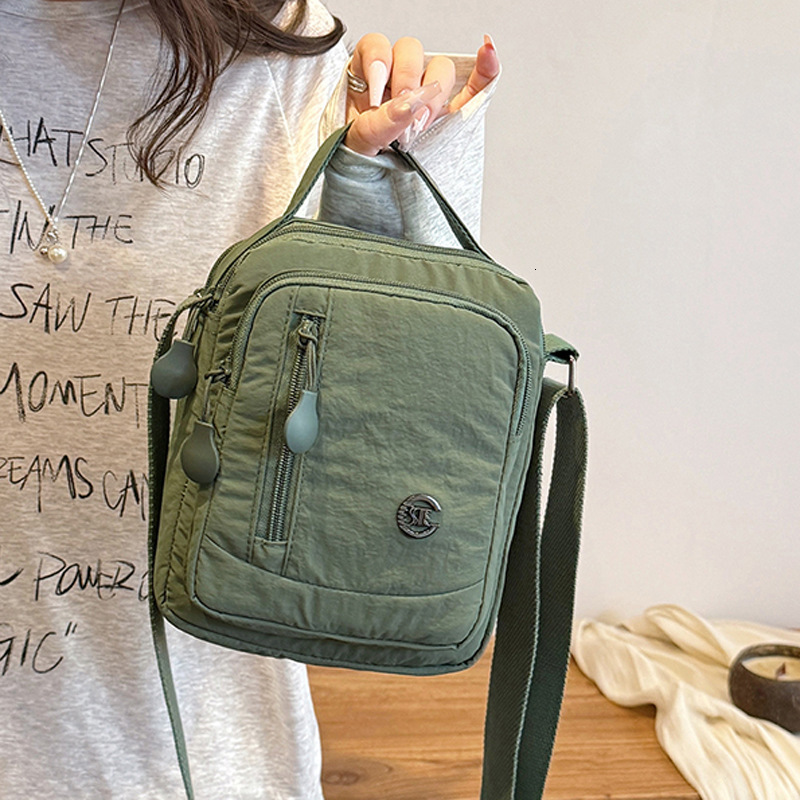 Multi-layer Lightweight Waterproof Nylon Fabric Small Square New Casual Multi-pocket Shoulder Large Capacity Crossbody Bag ddmymoon